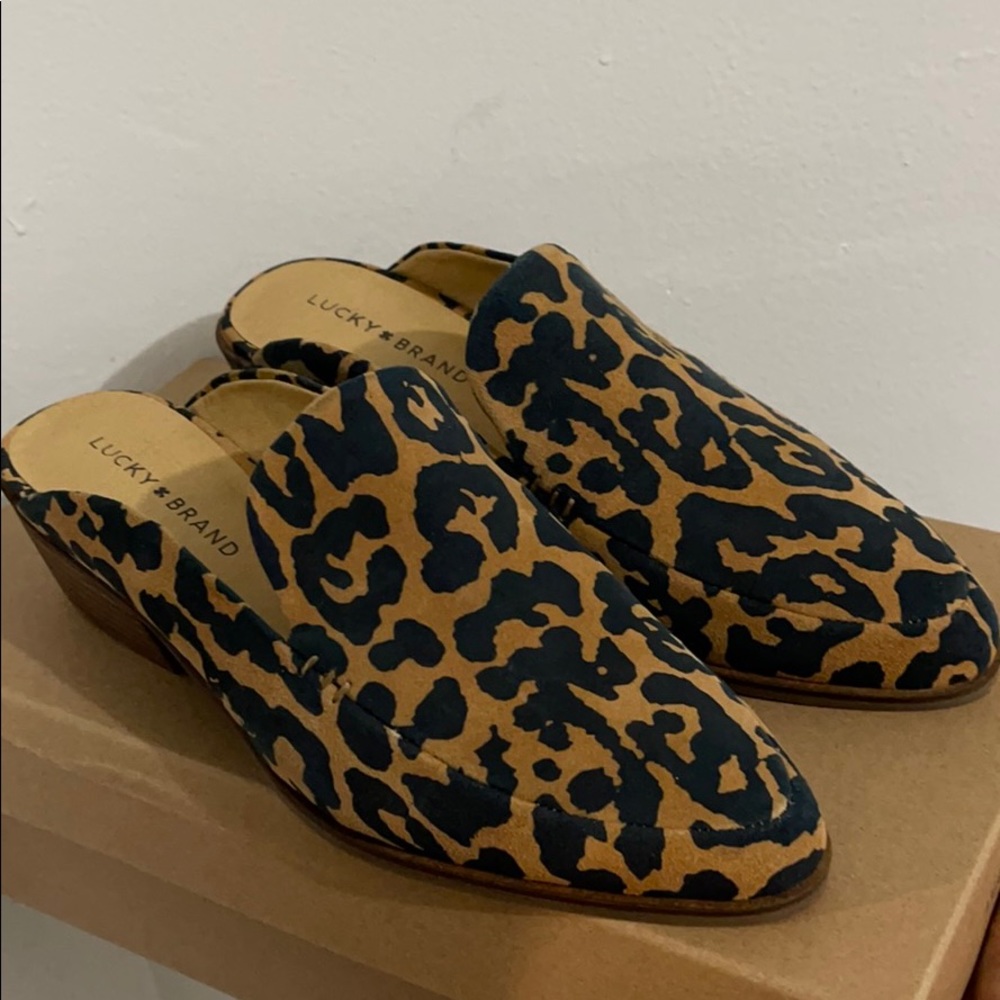 Lucky Brand Leopard Mules